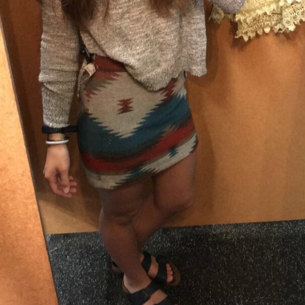 American Eagle Tribal Wool Skirt